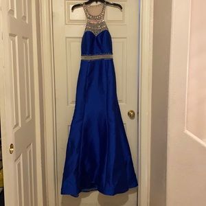 Royal Blue Trumpet Dress